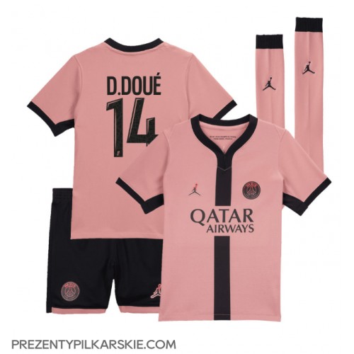 Stroje piłkarskie Paris Saint-Germain Desire Doue #14 Koszulka Trzeciej dla dzieci 2024-25 Krótki Rękaw (+ szorty)